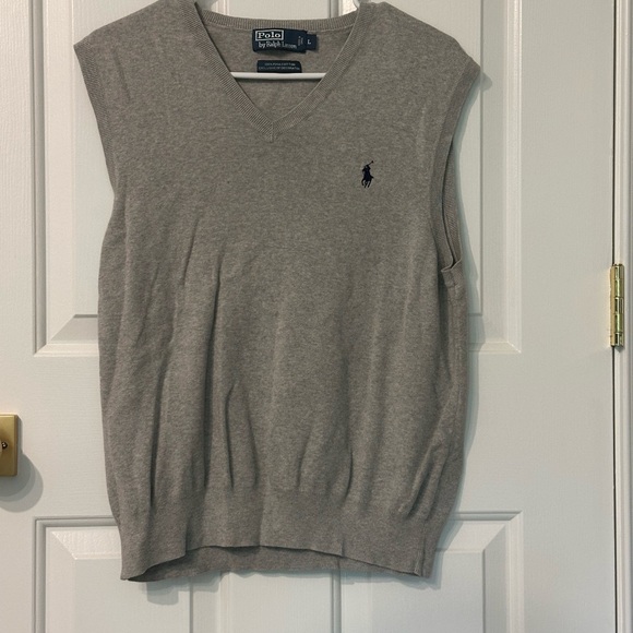 Ralph Lauren Other - Ralph Lauren Light Gray V-Neck Sweater Vest
